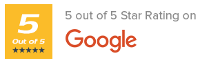 Google 5 star rating icon.