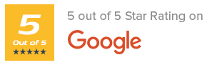 Google 5 star rating icon.