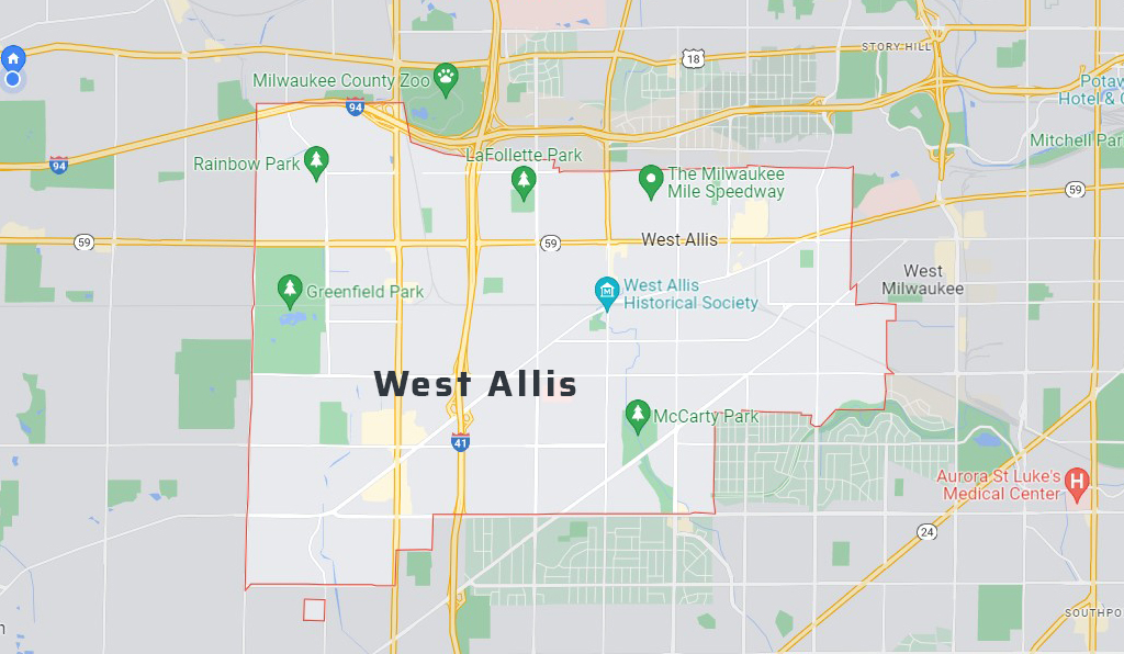 Air Duct Cleaning West Allis Service map