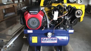 Castair compressor with 175psi for air duct cleaning.