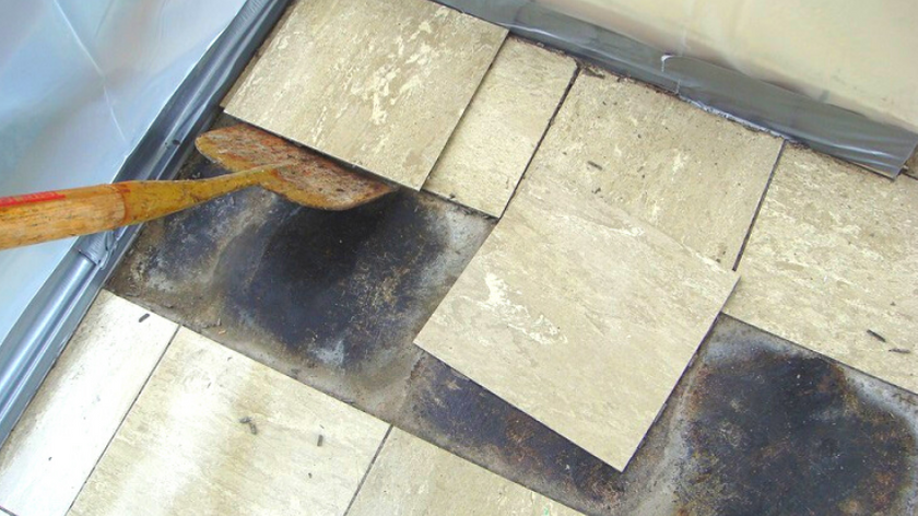 Is your home hiding a danger? What does asbestos looks like? 4 asbestos floor tile